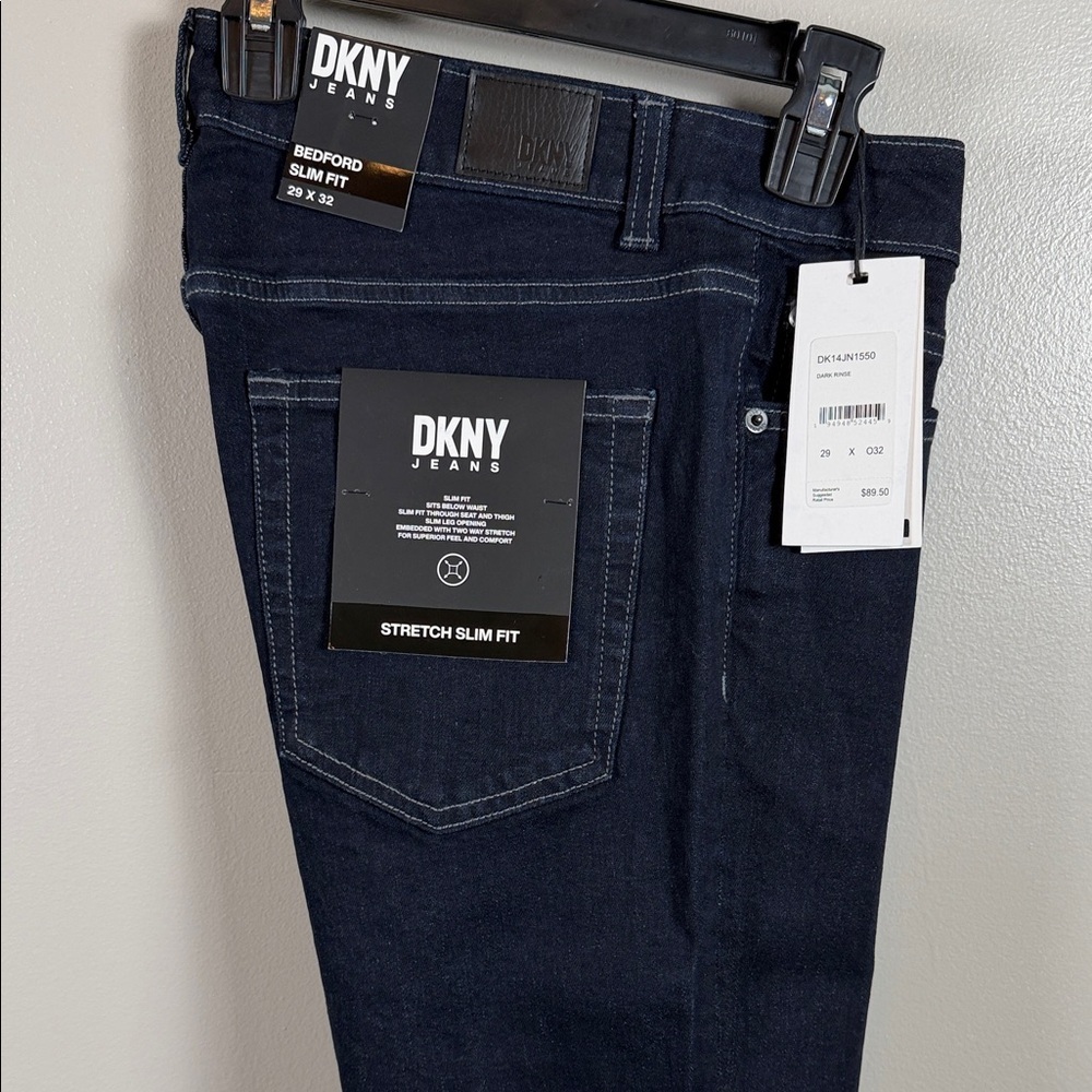 DKNY Men's Slim Fit Jeans - Dark Indigo Blue | New with tags